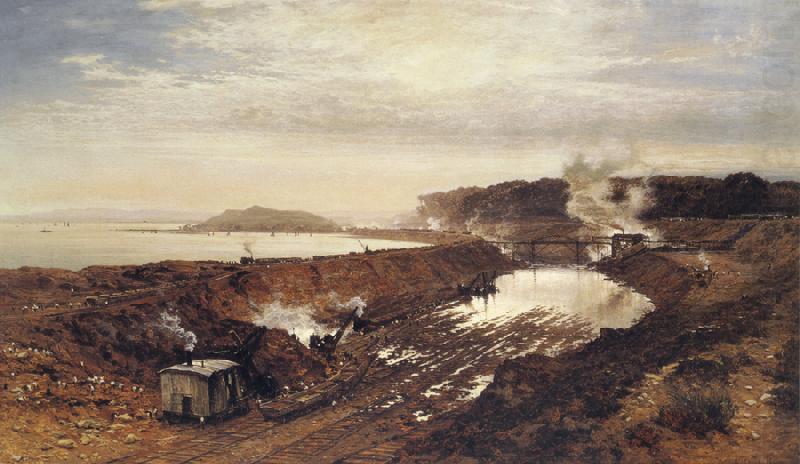 Benjamin Williams Leader The Excavation of the Manchester Ship Canal china oil painting image